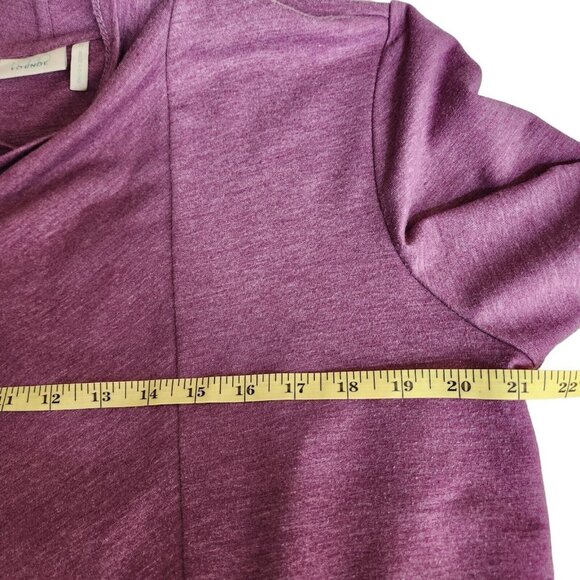 LOGO Lounge Lori Goldstein Open Front Waterfall Cardigan Jacket Size M Purple - Picture 8 of 12